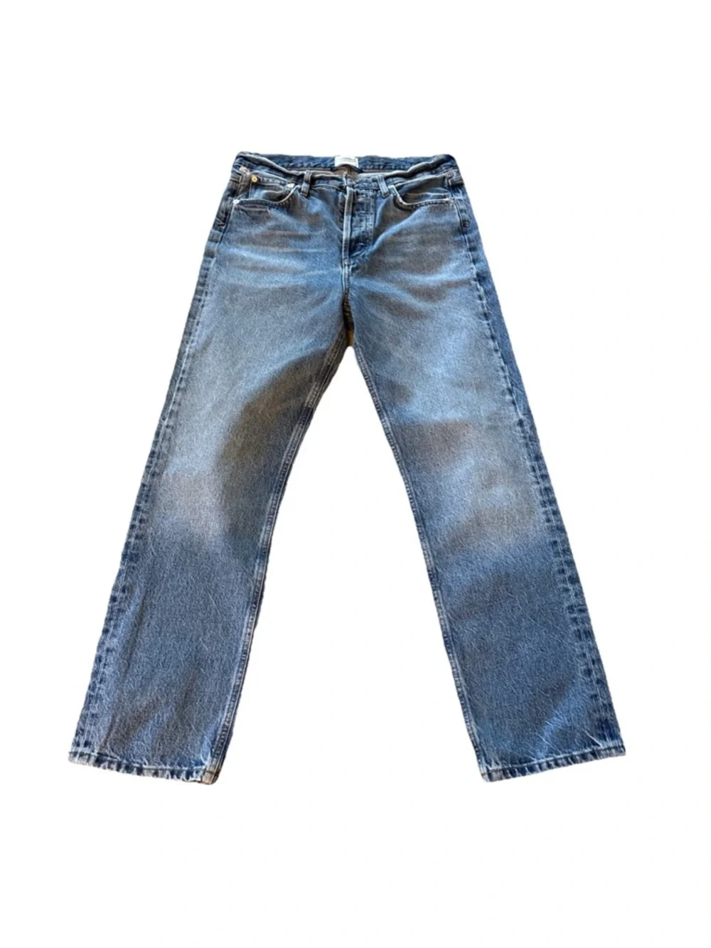 Anthropologie Citizens of Humanity denim Blaine Button Fly Straight Jeans sz 28 - Picture 9 of 10